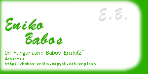 eniko babos business card